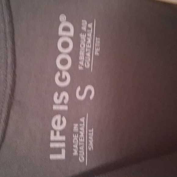 Life is Good Gray " Trees & Sea" T-Shirt S - Picture 1 of 3